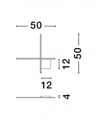 Aplica Nova Luce CROSS 9006085 LED 15W 3000K 881lm Sandy Black Aluminium Brush Gold   Triac Dimmable IP20 [9]
