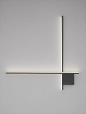 ILUMINAT - Aplica Nova Luce CROSS 9006086 LED 21W 2700K 1359lm Sandy Black Aluminium Triac Dimmable IP20