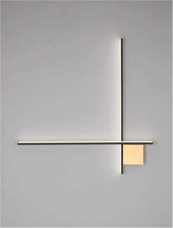 Aplica Nova Luce CROSS 9006087 LED 20W 3000K 1359lm Sandy Black Aluminium Brush Gold Triac Dimmable IP20 [2]