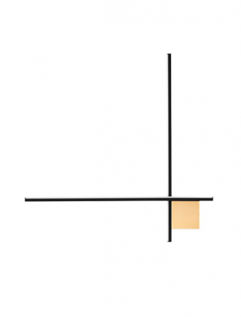 Aplica Nova Luce CROSS 9006087 LED 20W 3000K 1359lm Sandy Black Aluminium Brush Gold Triac Dimmable IP20 [1]