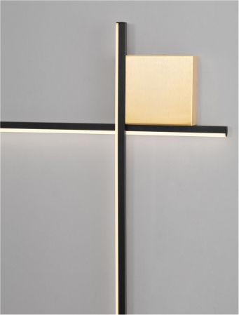 Aplica Nova Luce CROSS 9006087 LED 20W 3000K 1359lm Sandy Black Aluminium Brush Gold Triac Dimmable IP20 [5]