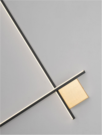 Aplica Nova Luce CROSS 9006087 LED 20W 3000K 1359lm Sandy Black Aluminium Brush Gold Triac Dimmable IP20 [4]