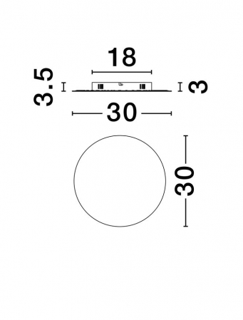 Aplica Nova Luce CYRCLE 9248176 Brushed Coffee Steel & Acrylic LED 21W 1822lm 3000K IP20 [5]
