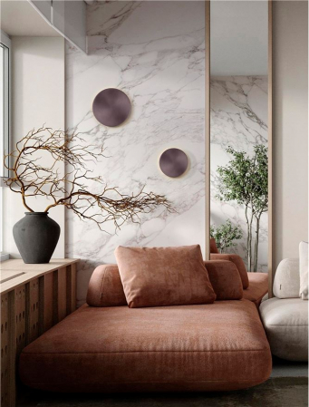 Aplica Nova Luce CYRCLE 9248176 Brushed Coffee Steel & Acrylic LED 21W 1822lm 3000K IP20 [1]