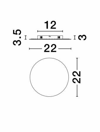 Aplica Nova Luce CYRCLE 9248177 Brushed Coffee Steel & Acrylic LED 12W 1085lm 3000K IP20 [5]