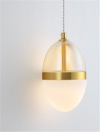 Aplica Nova Luce EGNA 9009282 LED 13W 3000K 1422lm Gold & Black Metal Cognac & Opal Glass   IP20 [4]