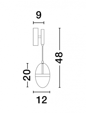 Aplica Nova Luce EGNA 9009282 LED 13W 3000K 1422lm Gold & Black Metal Cognac & Opal Glass   IP20 [7]