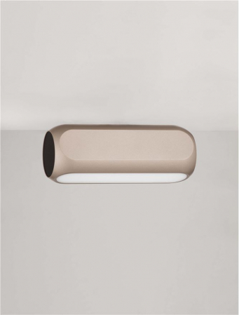 Aplica Nova Luce ELLI 9088112 Triac Dimmable Sandy Gold Beige Aluminium Matt Black Base LED 11W 475lm 3000K IP20 [2]