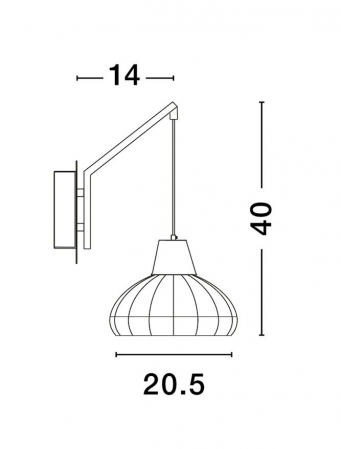 Aplica Nova Luce FADO 9586530 E27 1x12W    Black Rattan Black W ire & Base   IP20 [6]