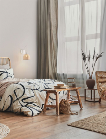 ILUMINAT - Aplica Nova Luce FADO 9586531 E27 1x12W    Natural Rattan White W ire & Base   IP20