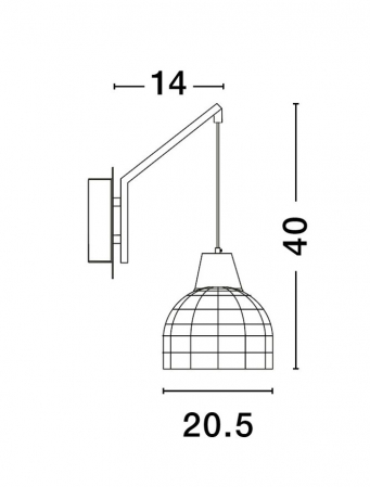Aplica Nova Luce FADO 9586531 E27 1x12W    Natural Rattan White W ire & Base   IP20 [6]