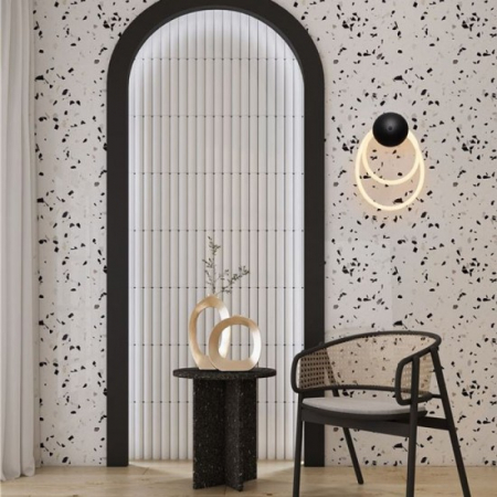 Aplica Nova Luce Ilane, negru, LED, 16W, 800 lumeni, alb cald 3000K, 9780100 [1]