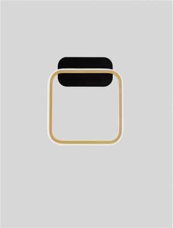 Aplica Nova Luce IMAR 9001105 Sandy Black & Gold Steel & Aluminium LED 13W 755lm 3200K IP20 [2]