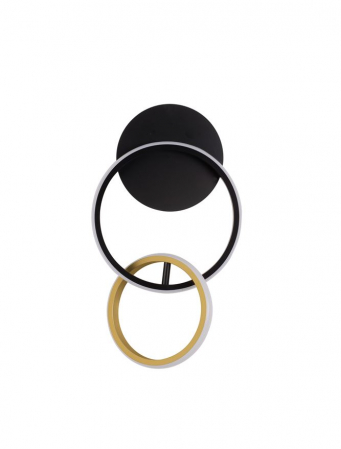 Moderne - Aplica Nova Luce IMAR 9001109 Triac Dimmable Sandy Black & Gold Steel & Aluminium LED 15W 762lm 3200K IP20