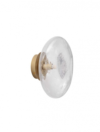 Moderne - Aplica Nova Luce KING 9006035 Antique Brass, Gold Metal & Blown Clear Glass G9 1x5W IP20