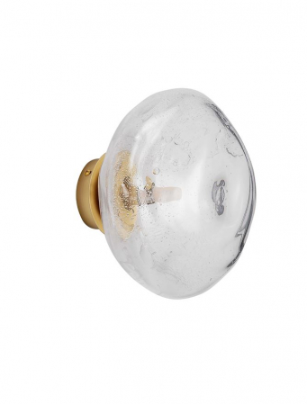 Aplica Nova Luce KING 9006035 Antique Brass, Gold Metal & Blown Clear Glass G9 1x5W IP20 [2]