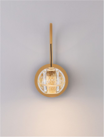 Aplica Nova Luce LICIO 9186959 Gold Metal & Glass LED 4W 166lm 3000K IP20 [5]