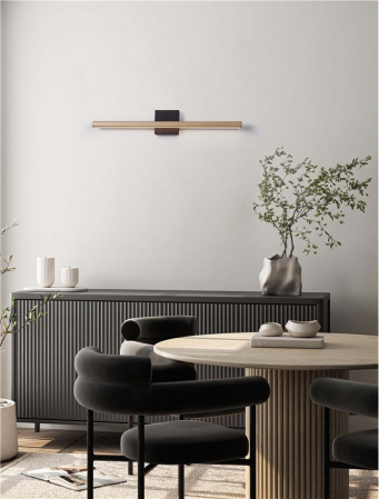 Aplica Nova Luce LIOS 9088110 Sandy Gold Beige Auminium Matt Black Base LED 8W 268lm 3000K IP20 [1]