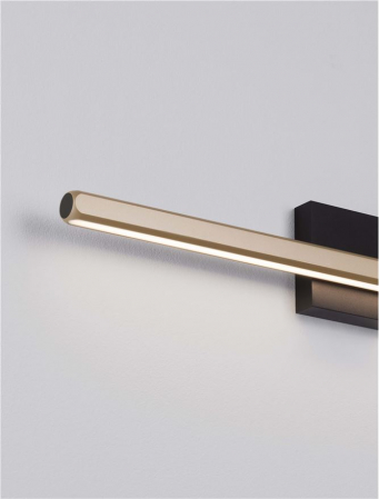 Aplica Nova Luce LIOS 9088110 Sandy Gold Beige Auminium Matt Black Base LED 8W 268lm 3000K IP20 [4]