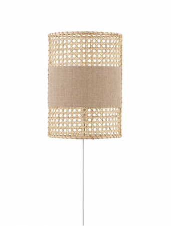 Aplica Nova Luce LUM 9586521 E27 1x12W    Natural Rattan Cream Base & White Plastic cable cable   IP20 [1]