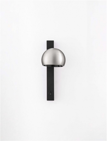 Aplica Nova Luce LUSA 9088121 Foggy Nickel Aluminium & Sandy Black Base LED 10W 644lm 3000K IP20 [2]