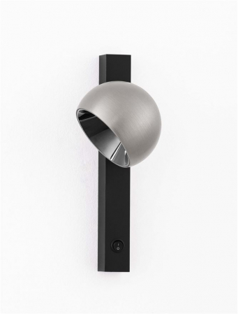 Aplica Nova Luce LUSA 9088121 Foggy Nickel Aluminium & Sandy Black Base LED 10W 644lm 3000K IP20 [4]