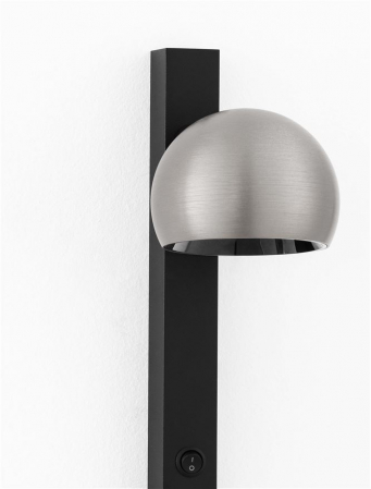 Aplica Nova Luce LUSA 9088121 Foggy Nickel Aluminium & Sandy Black Base LED 10W 644lm 3000K IP20 [5]