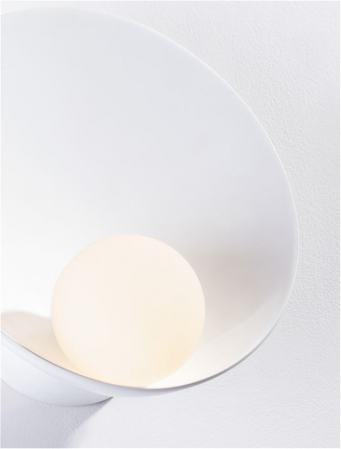 Aplica Nova Luce MINIM 9006090 G9 1x5W    Sandy White Steel & Opal Glass  IP20 [4]