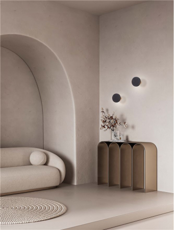 Aplica Nova Luce NANO 9540247 Sandy Black Aluminium LED 5W 152lm 3000K IP20 [1]