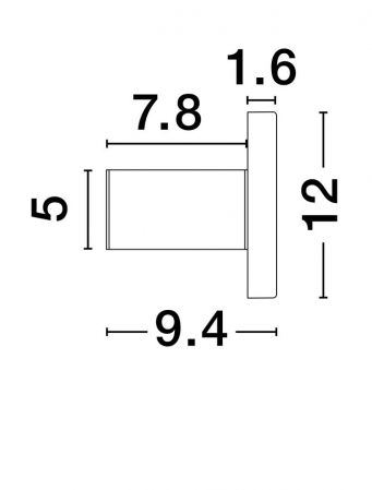 Aplica Nova Luce NANO 9540248 Sandy Black Aluminium LED 9W 291lm 3000K IP20 [5]