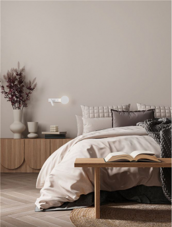 Aplica Nova Luce NOIMA 9540256 Sandy White Aluminium & Steel LED 9W 543lm 3000K IP20 [1]