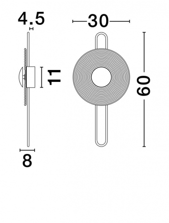 Aplica Nova Luce NOUS 9236397 Brass Gold Metal & Amber Glass LED 9W 291lm 3000K IP20 [4]