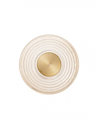ILUMINAT - Aplica Nova Luce NOUS 9236398 Brass Gold Metal & Amber Glass LED 8W 72lm 3000K IP20