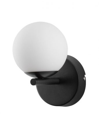 9061439 Aplica Nova Luce NUVOLE LED 8W 400lm 3000K Aluminium & Opal Glass Sandy Black Nedimabil IP20