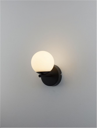 9061439 Aplica Nova Luce NUVOLE LED 8W 400lm 3000K Aluminium & Opal Glass Sandy Black Nedimabil IP20 [3]