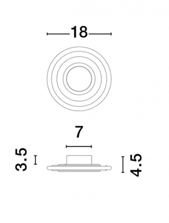 Aplica Nova Luce ONRID 9030654 LED 5W 3000K 620lm Gold Aluminium & Acrylic  IP20 [7]