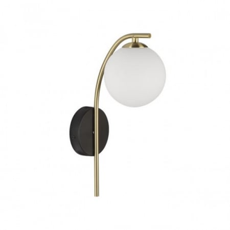 ILUMINAT - Aplica Nova Luce SAVOY 9620160 Satin Gold & Matt Black Metal White Opal Glass G9 1x5W IP20