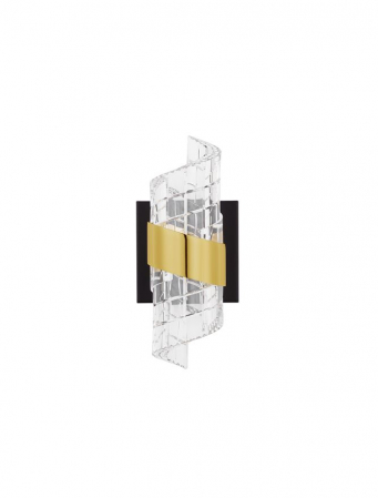 Aplica Nova Luce SENECA 9186938 LED 9W 3000K 739lm Gold Plating Metal Shade & Clear Acrylic Sandy Black Base  IP20 [1]