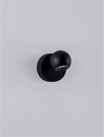 Aplica Nova Luce SFERA 9540255 Sandy Black Aluminium & Steel LED 6W 576lm 3000K IP20 [2]