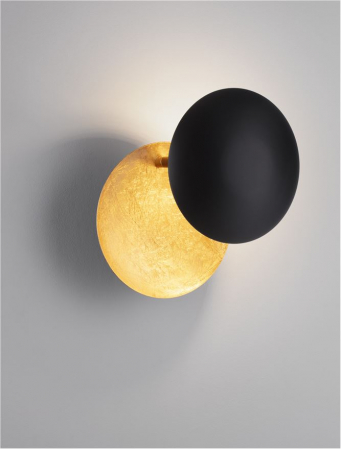 Aplica Nova Luce SOLEI 9006080 LED 6W 3000K 420lm Sandy Black & Gold Aluminium   IP20 [4]