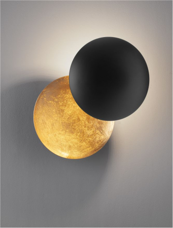 Aplica Nova Luce SOLEI 9006080 LED 6W 3000K 420lm Sandy Black & Gold Aluminium   IP20 [6]