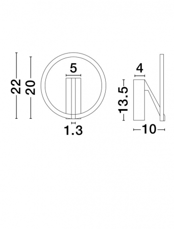 Aplica Nova Luce TILIA 9088146 Sandy Black Aluminium LED 10W 457lm 2700K-3000K-4000K CCT IP20 [1]