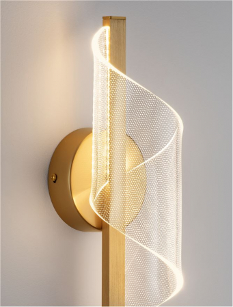 Aplica Nova Luce VALENTIN 9030634 LED 9W 3000K 668lm Brass Gold Aluminium & Acrylic   IP20 [5]