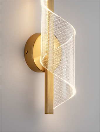 Aplica Nova Luce VALENTIN 9030634 LED 9W 3000K 668lm Brass Gold Aluminium & Acrylic   IP20 [6]