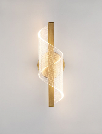Aplica Nova Luce VALENTIN 9030634 LED 9W 3000K 668lm Brass Gold Aluminium & Acrylic   IP20 [3]