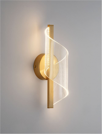 Aplica Nova Luce VALENTIN 9030634 LED 9W 3000K 668lm Brass Gold Aluminium & Acrylic   IP20 [4]