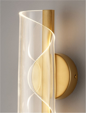 Aplica Nova Luce VALENTIN 9030635 LED 9W 3000K 505lm Brass Gold Aluminium & Acrylic   IP20 [6]