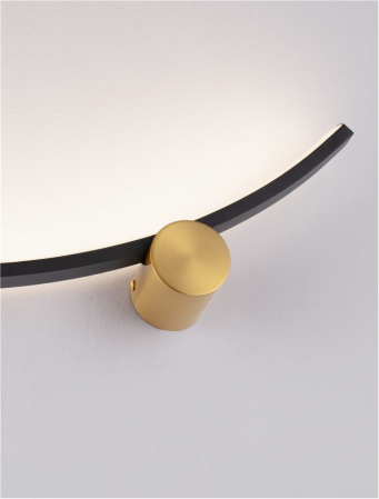 Aplica Nova Luce W AVE 9006094 LED 14W 3000K 880lm Sandy Black Aluminium Gold  IP20 [2]