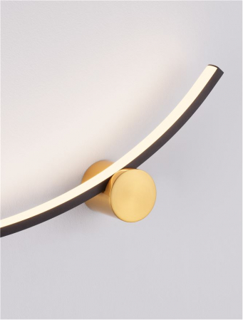 Aplica Nova Luce W AVE 9006094 LED 14W 3000K 880lm Sandy Black Aluminium Gold  IP20 [3]