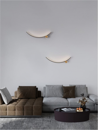 ILUMINAT - Aplica Nova Luce W AVE 9006094 LED 14W 3000K 880lm Sandy Black Aluminium Gold  IP20